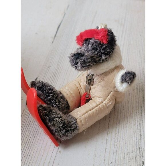 Bath and Body Works ski Bear plush ornament Xmas decor - Picture 2 of 6
